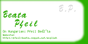 beata pfeil business card